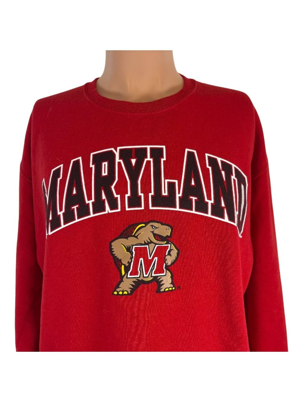 Maryland Terrapins Crewneck Sweatshirt Mens Size M The Victory NCAA College Red
